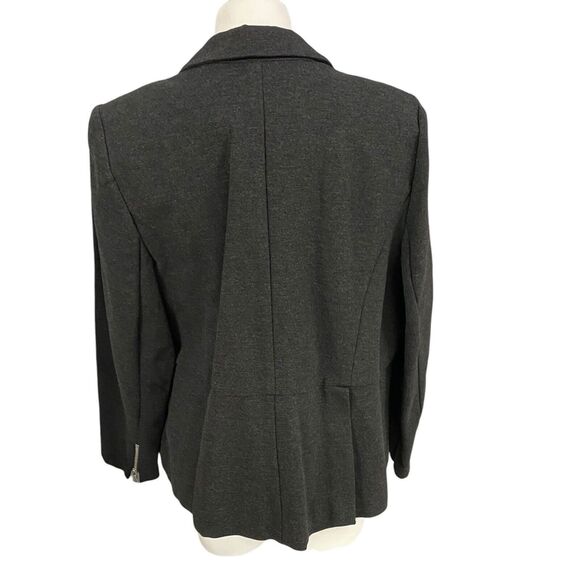 6th & Ln Blazer Womens Size 20 Gray Knit Basic Jacket Corpcore Office Boardroom - Picture 14 of 16